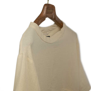 Short sleeve Summer Sweater in Natural tropical cotton