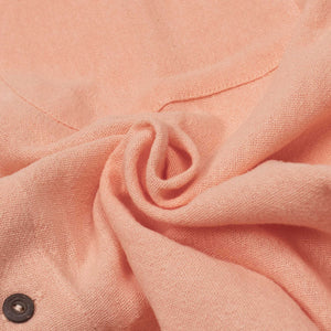 Short sleeve 50s Milano relaxed shirt in Peach tropical cotton