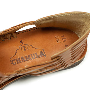 Chamula Rio Grande huaraches in caramel brown leather (restock)