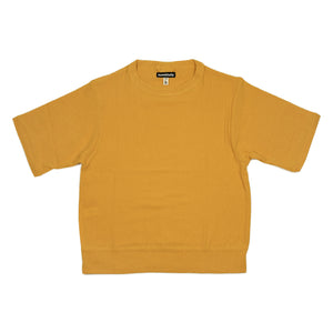 Short sleeve Summer Sweater in Sunflower tropical cotton