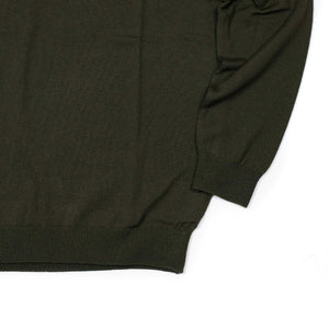 Mooncastle FW25 Lightweight turtleneck sweater in dark olive green