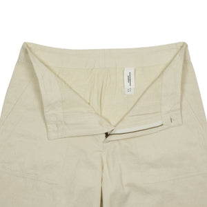 Baker pants in ecru hand-woven cotton denim