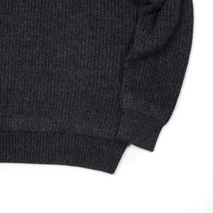 Okochi Meriyasu FW25 Quarter zip pullover in charcoal mix baby
