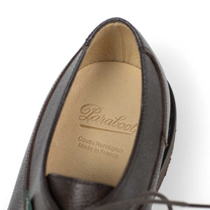Paraboot FW25 Avignon split-toe shoes in mocha brown grain leather