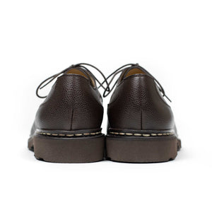 Paraboot FW25 Avignon split-toe shoes in mocha brown grain leather