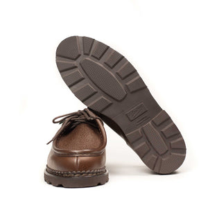 Paraboot FW25 Michael tyrolean derbies in brown pebble grain