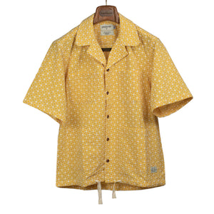 Segundo Smock shirt jacket in marigold floral embroidered cotton