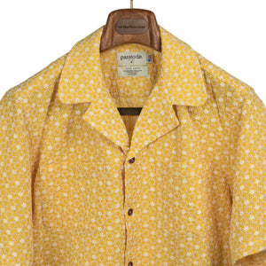 Segundo Smock shirt jacket in marigold floral embroidered cotton
