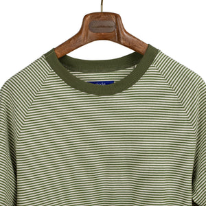 竜*猿様 60's VINTAGE BESPOKE RAGLAN LODEN C Paratodo SS26 Lo-fi ringer raglan sleeve t-shirt in hunter green