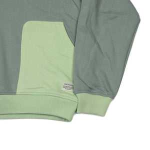 Alumni '49 hoodie in moss and seafoam green cotton