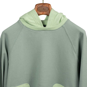 Alumni '49 hoodie in moss and seafoam green cotton