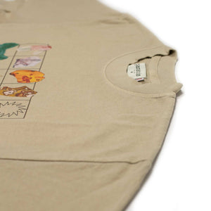 Geo Studies print  t-shirt in khaki cotton