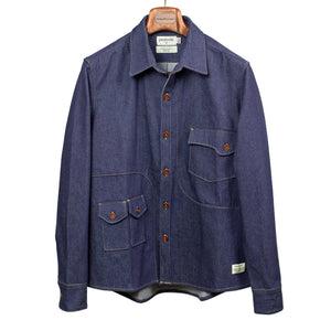 Jardin shirt  in scoured indigo denim