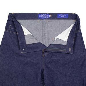 Range pant trousers in scoured indigo denim