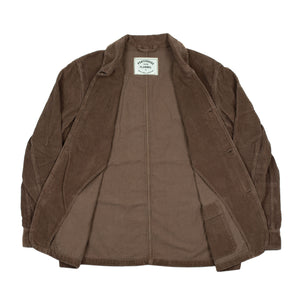 Labura chore coat in brown cotton corduroy