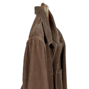 Labura chore coat in brown cotton corduroy