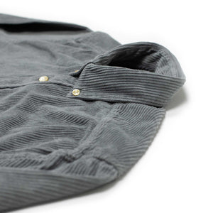 Lobo heavyweight cotton corduroy shirt in Anthracite grey
