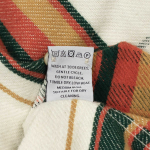 Nords shirt in cream, rust, green and yellow plaid cotton heavyweight flannel