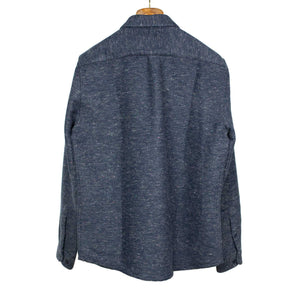 Soft Rude shirt in blue donegal heavyweight cotton hopsack