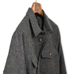 Wool Field overshirt in donegal grey wool