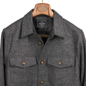 Wool Field overshirt in donegal grey wool