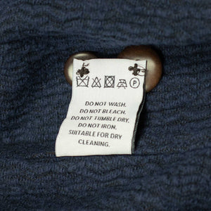 Labura Low Tide chore jacket in navy cotton blend jacquard
