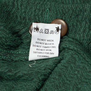 Labura Low Tide chore jacket in green cotton blend jacquard