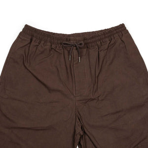 Ikeja drawstring trousers in hand-dyed cocao brown cotton