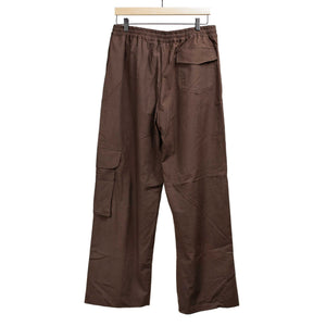 Ikeja drawstring trousers in hand-dyed cocao brown cotton