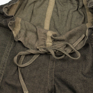 Reversible easy pants in khaki garment-dyed heavy cotton