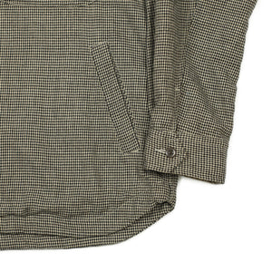 Sage de Cret CPO shirt Man wool – in No and houndstooth white and black Walks Alone cotton