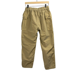 Patch pocket easy pants in washed beige cotton and hemp