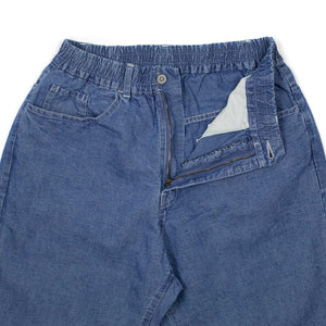 5-pocket pants in washed blue 9oz cotton/linen denim