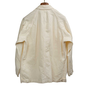 Work shirt in off-white 9oz cotton/linen denim