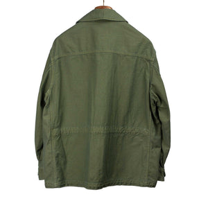 Sage de Cret FW25 Fatigue jacket in olive green cotton and linen