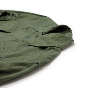 Sage de Cret FW25 Fatigue jacket in olive green cotton and linen
