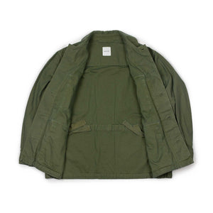 ジャケット・アウター sage de cret BACK SATIN FATIGUE JACKET Sage de Cret FW25 Fatigue jacket in olive green cotton and linen