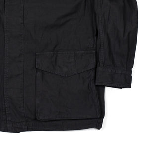 Sage de Cret FW26 M-47 field jacket in black cotton and linen