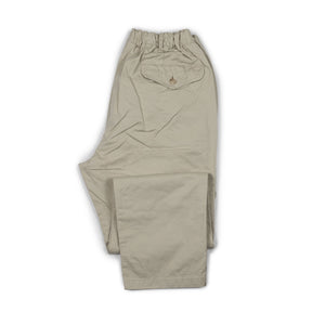 パンツ ORGANIC COTTON DRY TWILL FLAT TROUSERS Sage de Cret FW26 Single pleat easy pants in natural beige washed