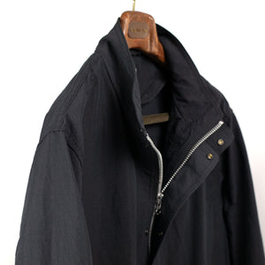 ☆*☆様 Kolor Nylon Typewriter Coat Sage de Cret SS26 Stand collar work jacket in black cotton and