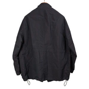 Sage de Cret SS26 Stand collar work jacket in black cotton and