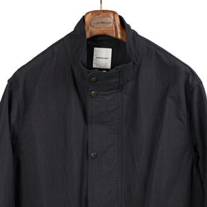 Sage de Cret SS26 Stand collar work jacket in black cotton and