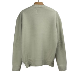Seagreen FW25 Chest pocket sweater in washed sage green merino