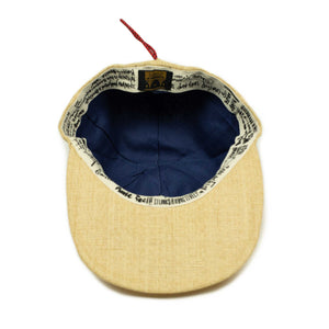Travel cap in natural color paper with cotton lining (restock)