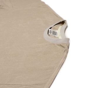 Relaxed terrycloth T-shirt in Beige cotton mix