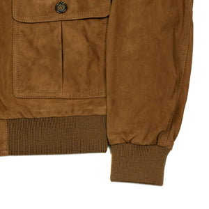 Valstarino bomber jacket in Butterscotch suede, fully lined