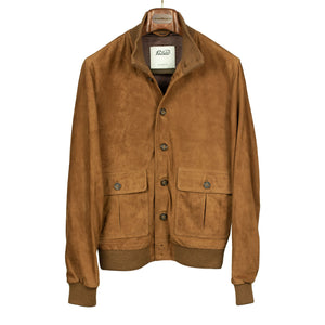 Valstarino bomber jacket in Butterscotch suede, fully lined