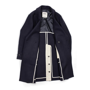 Valstar FW25 Relaxed fit double breasted overcoat in navy wool