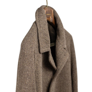 Valstar FW25 Vittorio raglan overcoat in brown broken twill wool
