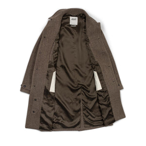 Valstar FW25 Vittorio raglan overcoat in brown broken twill wool